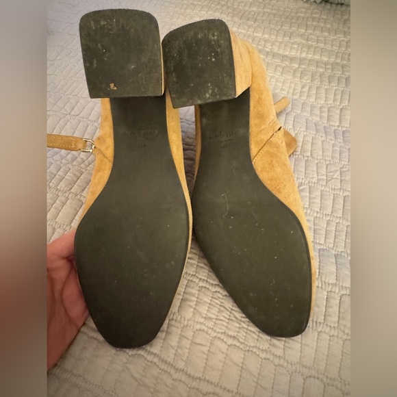 Kate Spade Alihandra Camel Suede boots Size 8M EUC Upper Leather - Picture 9 of 13